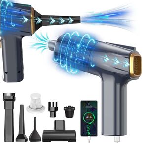 Car Vacuum Cleaner High Power,Wireless Handheld Car Vacuum Cleaner 12000PA Suction,Cordless Hoover Vacuum for Car with Multifunctional Brush Head Computer Keyboard Home Office Cleaning
