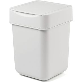 carrotez Mini Trash Can, Coffee Bar, Vanity, Desk, Countertop, 2 Liter/ 0.5 Gallon, Mini Wastebasket, Garbage Container Bin - Black