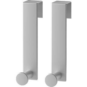 Over The Cabinet Door Hooks, Towel Hanger for Bathroom, Cupboard, Kitchen Towel Hook Over Cabinet Door, Over Cabinet Towel Hook Kitchen, Silver 2 Pack