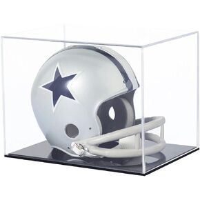 Mini Helmet Display Case Clear Acrylic Football Mini Helmet Protection Holder Dustproof Storage Collectibles Showcase