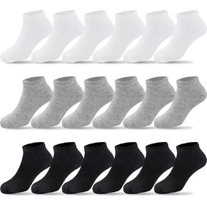 Duufin 18 Pairs Toddler Ankle Socks Babys Socks Toddler Boys Girls Low Cut Socks Half Cushion Toddler Sock