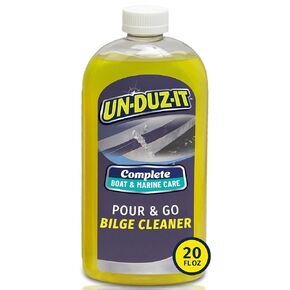 Un-Duz-It Pour and Go Bilge Cleaner for Boats, Pontoons and Marine Power Systems, Biodegradable, Enzymatic Boat Cleaner for Bilges, Lime Scent, 20 Fl Oz Bottle