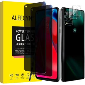 (2+2 حزمة) متوافق مع واقي شاشة الخصوصية Moto G Stylus 5G 2021 (عبوتان) وعبوتان من واقي عدسة الكاميرا من الزجاج المقوى، فتحة دقيقة، خالية من الفقاعات، سهلة التركيب، صلابة 9H HD، مقسى in Kuwait