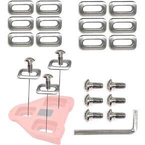 Replacement Delta Bolts Screws Washers for Delta Cleats, Replacement Screws with Allen Wrench Compatible with Delta Bike Cleats, for Indoor Cycling & Road Bikes - Cleats NOT Included