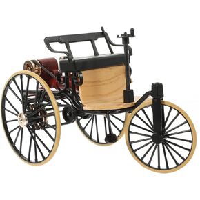 ORFOFE Vintage Car Model Craft for Vintage Decor Cabinet Decor Crafting Tricycle Model Miniature Tricycle Model Practical Crafts for Desktop Office Household Alloy Black