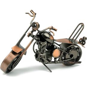 ZaMii Retro Motorcycle Model Wrought Cast Iron Crafts Creative Gifts for Home Décor Engine Lovers Vintage Handicraft Ornament Collectible