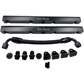 BULL BOOST PERFORMANCE Billet Z893 LS1 / LS6-8AN High Flow Black Fuel Rails w/fittings & Crossover Hose For Corvette CTS Camaro