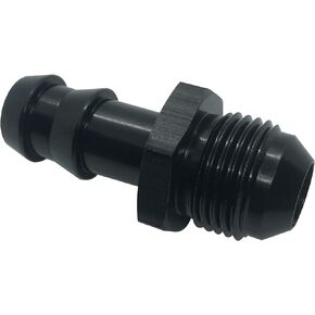 8AN Male Flare to 1/2 Hose Barb Aluminum Fittings AN8-1/2 Push On Barb Fuel Line Adapter Straight Black