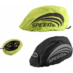 YBLXYSKD 2Pcs Bike Helmet Cover Bicycle Helmet Rain Covers with Reflective Strip High Visibility Cycling Helmet Cover for Adult Kids