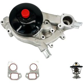 Fudatong Water Pump with Thermostat for 07-19 Chevy GMC Vortec 4.8L 5.3L 6.0L 6.2L Replace #G9670B, 130-9670, AW6009