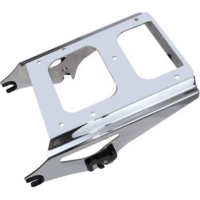 Two Up Mounting Bracket Luggage Rack Compatible with for Touring Electra Glide Road King Street Glide Road Glide Tour Pack Pak Luggage Rack 2009-2013 Chrome