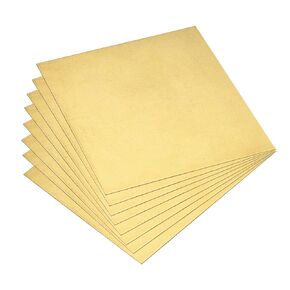 uxcell Brass Sheet, 8Pcs 2" x 2" x 0.031" H62 Metal Sheets Plates for Crafts, Electrical Repairs, Industry