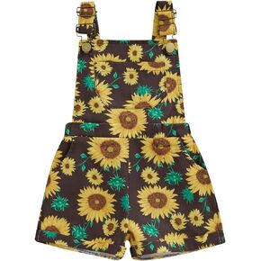 Afunbaby Toddler Baby Girl Clothes Daisy Overalls Suspender Shorts Romper Jumpsuit Girls Summer Outfit Clothing