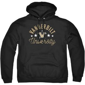 LOGOVISION Vanderbilt University Official Commodores Unisex Adult Pull-Over Hoodie, Vanderbilt Commodores, Black, X-Large