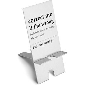 yodocamp أنا لست مخطئا حامل الهاتف مضحك لحامل المكتب، حامل الهاتف الخليوي المعدني الهدايا للنساء الرجال رئيس زملاء العمل الموظفين الأصدقاء، لطيف سطح المكتب حامل الهاتف المحمول لمكتب مكتب d02 in Kuwait