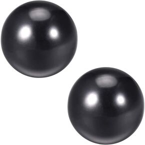 uxcell 2Pcs Thermoset Ball Knob M10 Female Threaded Machine Handle 35mm Diameter Smooth Rim Black