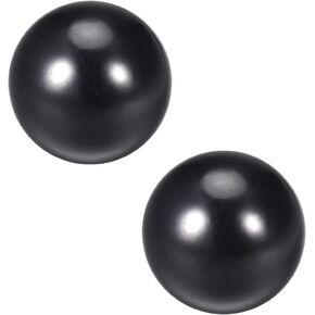 uxcell 2Pcs Phenolic Plastic Ball Knob M10 Female Threaded Machine Handle 32mm Diameter Smooth Rim Black