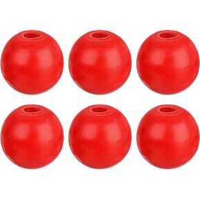 HARFINGTON 6Pcs Threaded Ball Knobs, M8 Female Thread Thermoset Ball Knob 1.18" Dia Red Round Operation Ball Handles with Thread Iron Insert for Machine Handle Tool Replacement