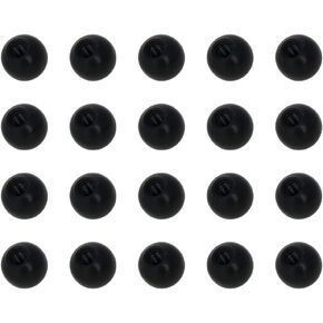 Othmro 20Pcs Threaded Ball Knobs, 0.63Inch Dia 0.2Inch Thread M5 Female Thread Black Bakelite Handle Thermoset Ball Knob for Lawn Mowers Exercise Equipment Machinery Valves Spigots (AM5x16)