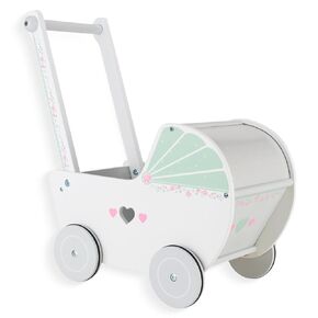 WOODENFUN Wooden Baby Push Walker for 1 Year Old and up, Toddler Shopping Cart Push Toys for Boys Girls