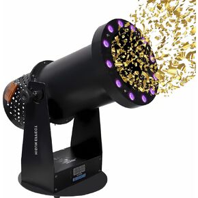 Confetti Machine, Professional Electric Confetti Launcher, DMX Control Digital Confetti Cannon with Remote, Confetti Shooter for DJ Party Nightclub Wedding Stage Concert Event Show Christmas