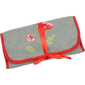 Justina Claire Jewelry Roll in a Poppies Design