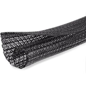 10ft - 1/2 inch Cable Sleeve Split Wire Loom Tubing for Power Audio USB Cable, Cord Management for TV Computer, Protects from Pets Chewing, White