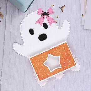 KSCRAFT Big Ghost Tag with Box Metal Cutting Dies Stencils for DIY Scrapbooking Decorative Embossing DIY Paper Card