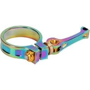 Bicycle Seatpost Clamp, Quick Release Seatpost Clamp, 41mm Aluminum Alloy Seat Post Collar for 33.9mm Seatpost Clamp Bike Seatpost Collar Seat Post Clamps Bike Seat clamp Bicycle Seat Clamp, Colorful