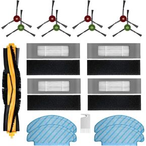 Accessories Kit for Yeedi Vac Yeedi Vac 2 Pro Vac Station Vac Max Robot Vacuum Cleaner Replacement Parts Filter Brush Mop Pads (18 Pack)