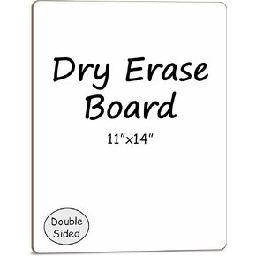 Scribbledo White Board Dry Erase Board 11"x14" Mini Double Sided Personal Whiteboard Board Dry Erase Lapboard Handheld Personal White Boards for Students Small Whiteboard Office Kitchen