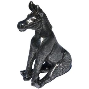 Poker Weight Donkey Figurine Guard Card Cover (Antique Silver)