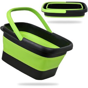 Collapsible Bucket - Car Wash Bucket, Versatile Foldable Bucket for Cleaning or Mop Bucket. Ribbed Bottom, 5 Gallon Bucket to Brim - Add to your Car Detailing Kit or Car Cleaning Supplies - Grip Clean