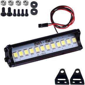 شريط إضاءة زاحف RC مع مصباح LED لـ 1/10 TRX-4 SCX10 (أسود، مجموعة من 1) (52 مم / 2 بوصة)