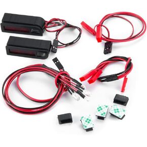 RCHUBAM 1/10 Front and Rear Complete Light Set RC LED Light Headlights Taillight Kit Compatible with TRX Slash 1/10 RC Crawler Car