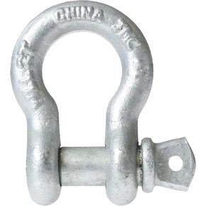 US Cargo Control 1/2 Inch Galvanized Screw Pin Anchor Shackle - Each with a 2 Ton Capacity