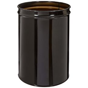 Justrite 26054K Cease-Fire Steel Drum, 55 Gallon Capacity, 23-3/4" OD x 34-1/2" Height, Black