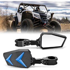 Nilight UTV Side Mirrors Offroad Rear View Mirrors Aluminum Universal Fits 1.75-2inch Roll Bar Clamp Polaris Ranger RZR Pioneer Can-Am Commander Kawasaki Yamaha Cfmoto, 2 Years Warranty