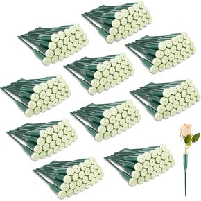 150 Pcs Floral Water Tubes Plastic Green Floral Tubes with Rubber Caps Fresh Flower Water Tubes Flower Arrangements Supplies for Bouquet Stem Supplies, 6 Inches