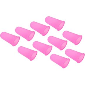 PATIKIL 0.59 Inch Rubber Finger Tips, 10 Pack Silicone Thumb Fingertip Protector Covers Guard Finger Grips Thimble for Office Counting Sorting Sewing, Blue Small Size