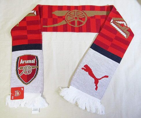 Men's Puma Arsenal Fan Scarf 2016 (red-blue-black-bistre-white) in Saudi Arabia