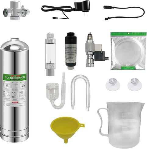 MagTool 4L Aquarium CO2 Generator System Carbon Dioxide Reactor Kit with Regulator and Needle Valve (2.5L with Solenoid) in Kuwait