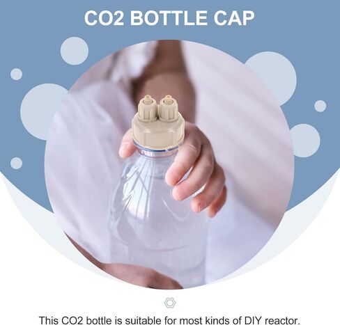 Hohopeti 4 قطع DIY مفاعل زجاجة ماء الملحقات DIY أطقم الهواء الناشر DIY مفاعل زجاجة غطاء حوض السمك نظام غطاء زجاجة حوض السمك للنباتات الحية غطاء زجاجة الهواء أداة DIY in Kuwait