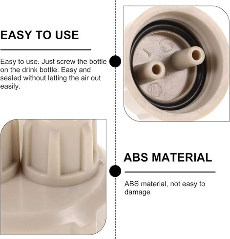 Hohopeti 4 قطع DIY مفاعل زجاجة ماء الملحقات DIY أطقم الهواء الناشر DIY مفاعل زجاجة غطاء حوض السمك نظام غطاء زجاجة حوض السمك للنباتات الحية غطاء زجاجة الهواء أداة DIY in Kuwait