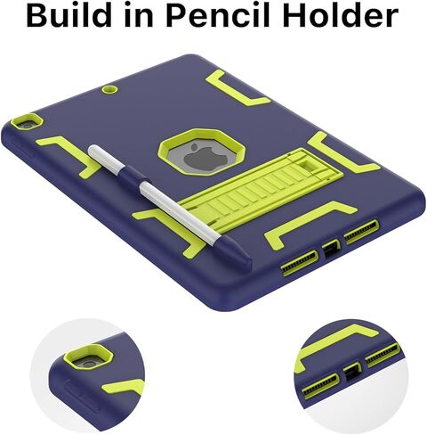 Case for iPad 9th/8th/7th Generation 2021/2020/2019 with Pencil Holder, Slim Heavy Duty Shockproof Rugged High Impact Protective Case for iPad 10.2 Inch in Kuwait