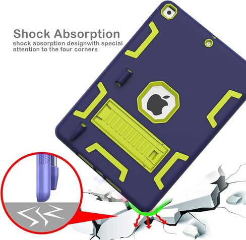 Case for iPad 9th/8th/7th Generation 2021/2020/2019 with Pencil Holder, Slim Heavy Duty Shockproof Rugged High Impact Protective Case for iPad 10.2 Inch in Kuwait