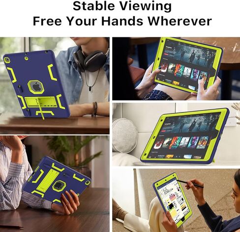 Case for iPad 9th/8th/7th Generation 2021/2020/2019 with Pencil Holder, Slim Heavy Duty Shockproof Rugged High Impact Protective Case for iPad 10.2 Inch in Kuwait