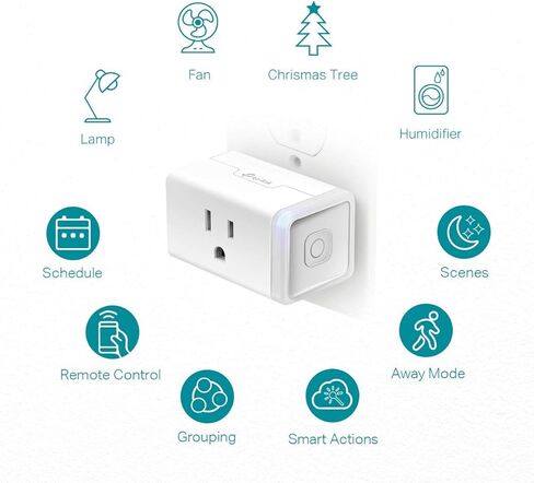 Kasa Smart Plug HS103P2, Smart Home Wi-Fi Outlet Works with Alexa, Echo, Google Home & IFTTT, No Hub Required, Remote Control,15 Amp,UL Certified, (Pack of 2) White in Kuwait