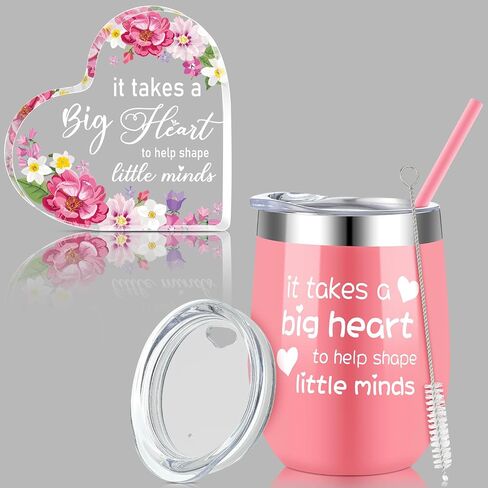 Cunhill 2 Pcs Best Teacher Gifts for Women Teacher Appreciation Gifts Sets Thank You Gifts Teacher Tumbler Coffee Mug Teacher Keepsake and Paperweight Graduation Gifts (Thank You Style) in Saudi Arabia