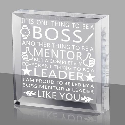 Blulu Boss Gifts Inspirational Gifts Office Coworker Gifts Boss Lady Gifts for Women Appreciation Keepsake Acrylic Desk Decor for Friends Colleague Teacher(Flower) in Saudi Arabia